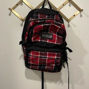 Trans Plaid Red & Black Everyday Backpack